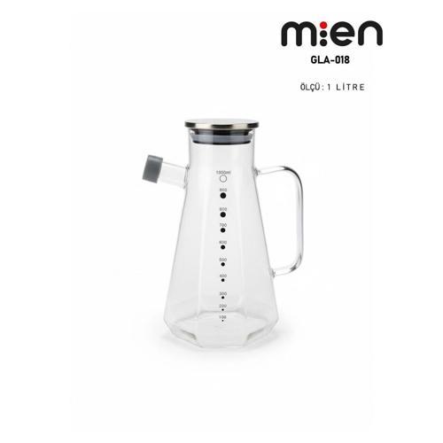 MİEN 1 LT METAL KAPAKLI CAM YAĞDANLIK