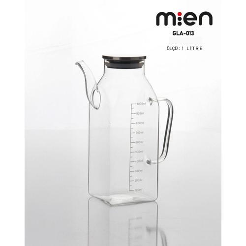 MİEN 1 LT METAL KARE CAM YAĞDANLIK