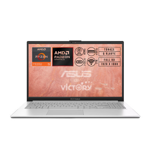 Vivobook Go 15 AMD Ryzen 5 7520U 8GB 512GB SSD 15.6" FHD W11P Notebook E1504FA-BQ1741 003