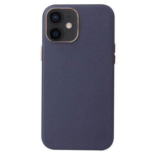 iPhone 12 Mini Uyumlu KHYR Leathersafe Wireless Kılıf-Lacivert