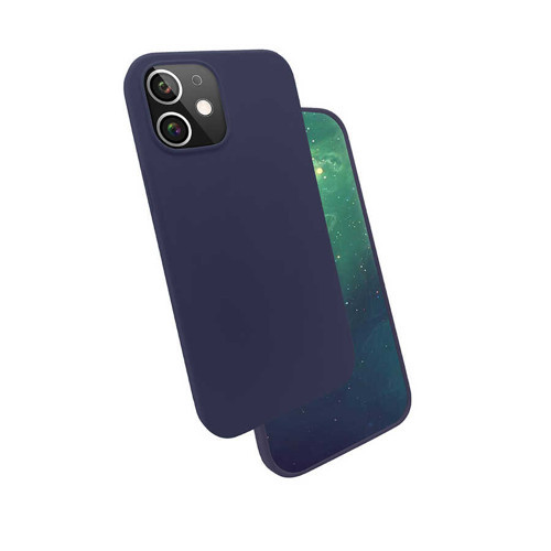 iPhone 12 Uyumlu KHYR Silk Silikon-Lacivert
