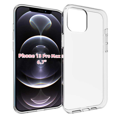 iPhone 13 Pro Max Uyumlu KHYR Süper Silikon Kılıf-Renksiz