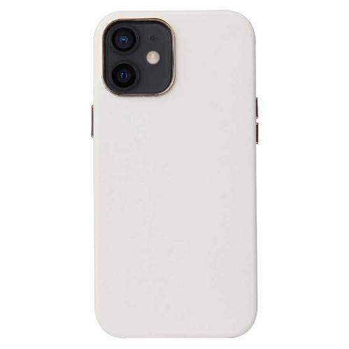 iPhone 12 Mini Uyumlu KHYR Leathersafe Wireless Kılıf-Beyaz