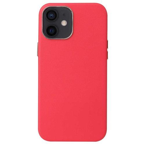 iPhone 12 Mini Uyumlu KHYR Leathersafe Wireless Kılıf-Kırmızı