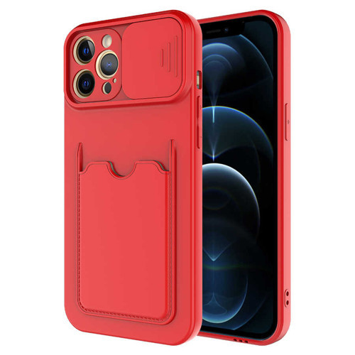 iPhone 12 Pro Max Uyumlu KHYR Kartix Kılıf-Kırmızı