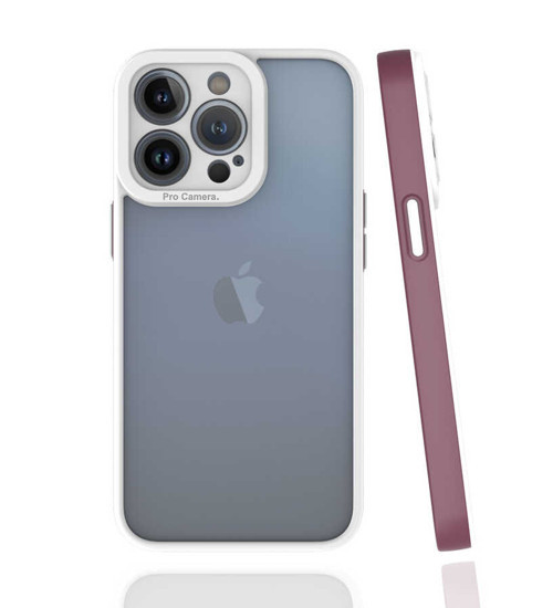 iPhone 13 Pro Uyumlu KHYR Mima Kılıf-Mürdüm