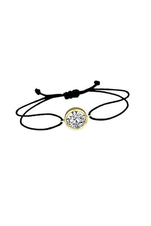 Tek Taşlı İpli Altın Bileklik