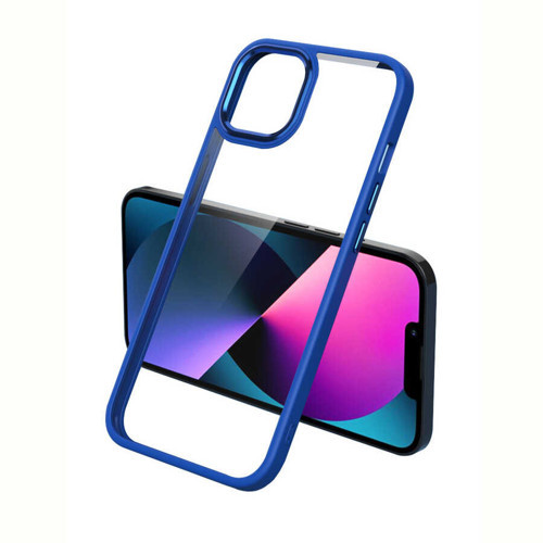 iPhone 13 Pro Max Uyumlu KHYR Krom Kılıf-Lacivert