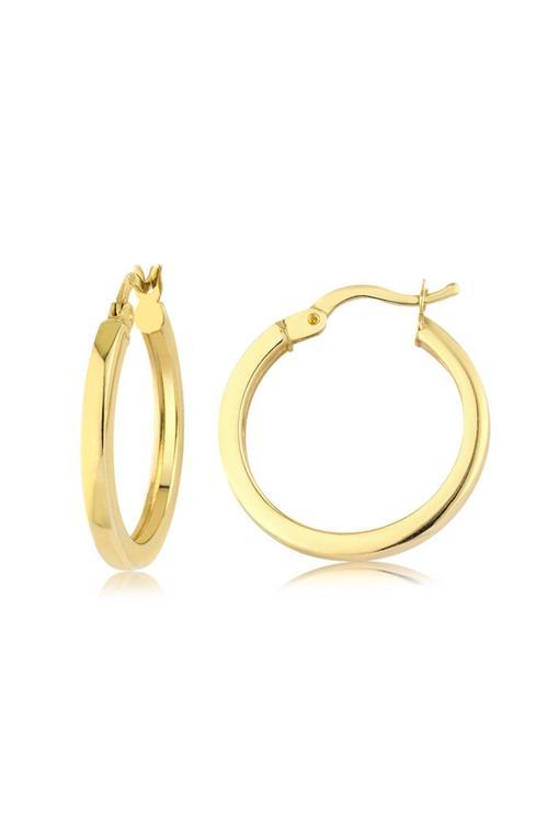 2 Cm. Çaplı 14 Ayar Altın Halka Küpe