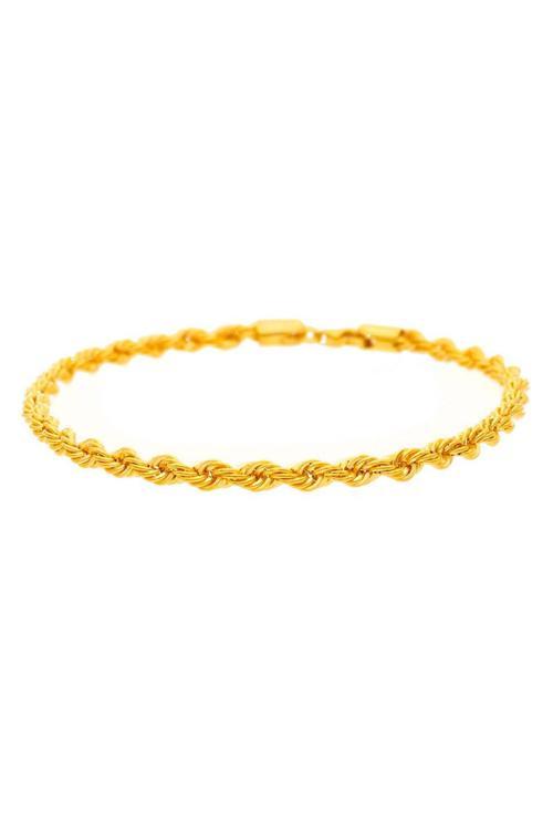 Burgu Zincir Taşsız Altın Bileklik