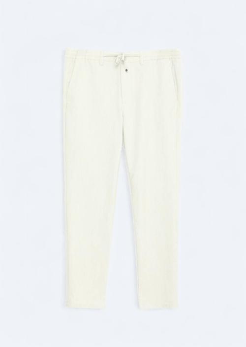 Açık Bej Düz Dokuma Jogging Fit Casual Pantolon