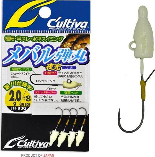 JH-83G Mebaru Dama Glow Jighead 2.0 gr #8
