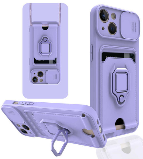 iPhone 13 Uyumlu KHYR Pelit Kılıf-Lila