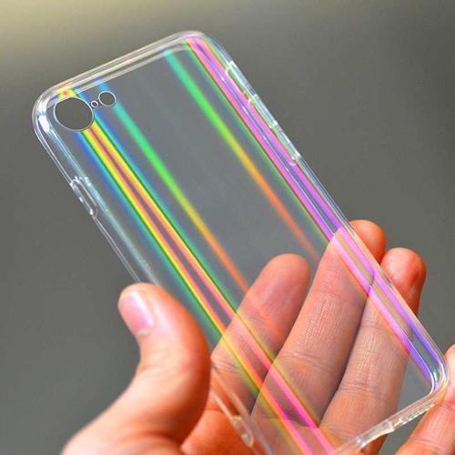 iPhone SE 2022 Uyumlu KHYR Rainbow Kılıf-Renksiz