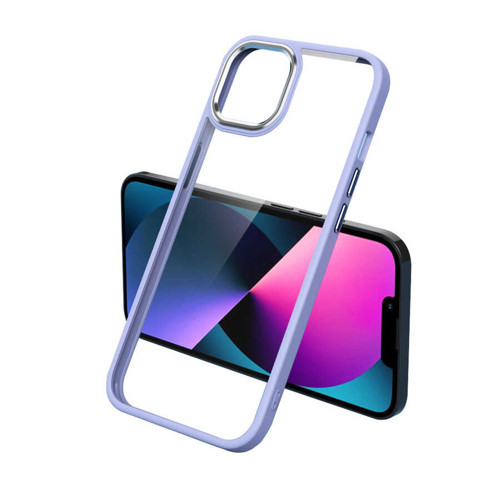 iPhone 13 Pro Max Uyumlu KHYR Krom Kılıf-Lila