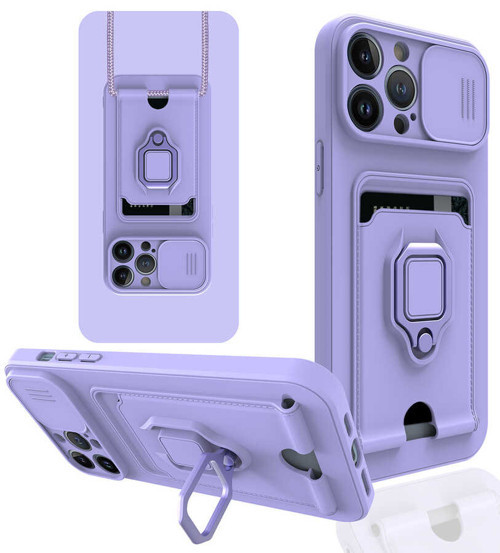 iPhone 13 Pro Max Uyumlu KHYR Pelit Kılıf-Lila