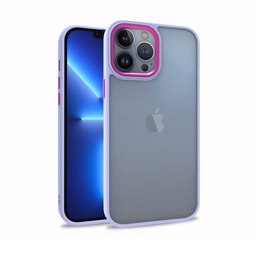 iPhone 13 Pro Max Uyumlu KHYR Flora Kılıf-Lila