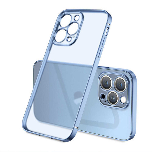 iPhone 13 Pro Max Uyumlu KHYR Mat Gbox Kılıf-Mavi