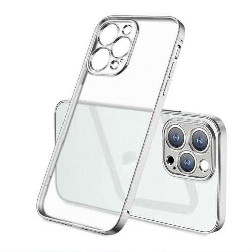 iPhone 13 Pro Max Uyumlu KHYR Mat Gbox Kılıf-Gümüş