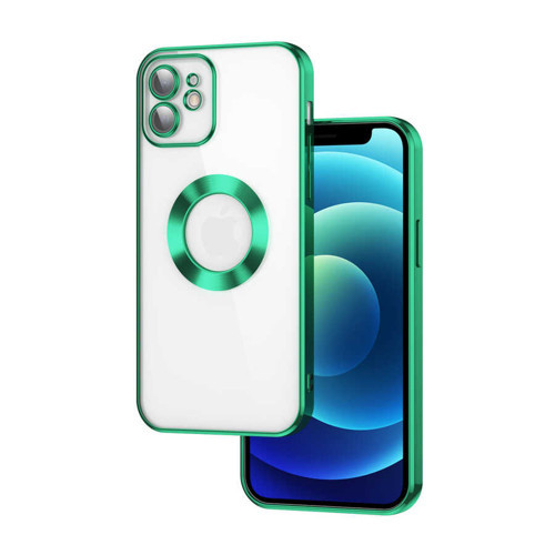 iPhone 11 Uyumlu Kamera Korumalı Logo Gösteren KHYR Omega Kılıf-Yeşil
