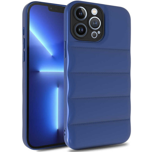 iPhone 12 Pro Uyumlu KHYR Kasis Kılıf-Saks Mavi
