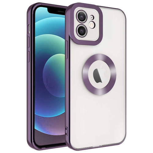 iPhone 11 Uyumlu Kamera Korumalı Logo Gösteren KHYR Omega Kılıf-Derin Mor