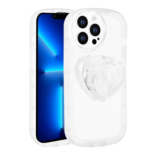 iPhone 12 Pro Max Uyumlu Kamera Korumalı Pop Soketli Renkli KHYR Ofro Kılıf-Beyaz