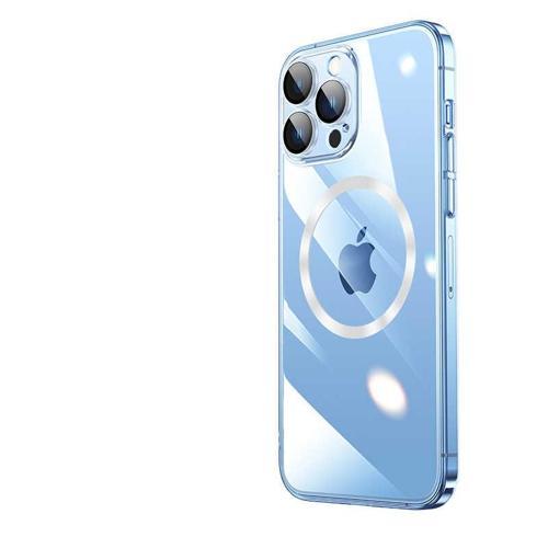 iPhone 14 Pro Uyumlu Wireless Şarj Özellikli Sert PC KHYR Riksos Magsafe Kılıf-Renksiz