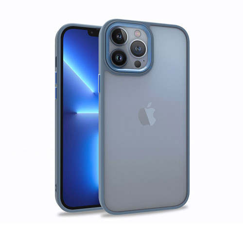 iPhone 13 Pro Max Uyumlu KHYR Flora Kılıf-Sierra Mavi