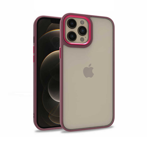 iPhone 12 Pro Max Uyumlu KHYR Flora Kılıf-Kırmızı