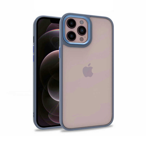 iPhone 12 Pro Max Uyumlu KHYR Flora Kılıf-Sierra Mavi