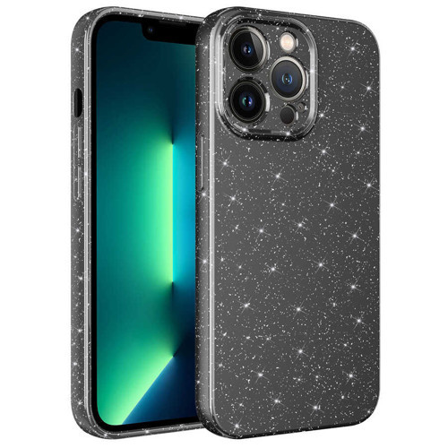 iPhone 12 Pro Max Uyumlu Kamera Korumalı Simli Lüks KHYR Koton Kılıf-Gri