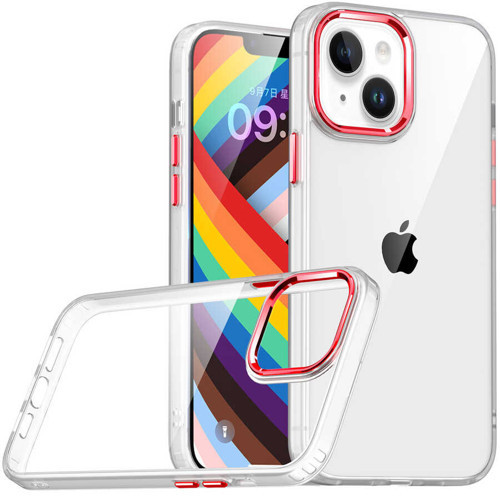 iPhone 14 Plus Uyumlu KHYR Flora Kılıf-Kırmızı