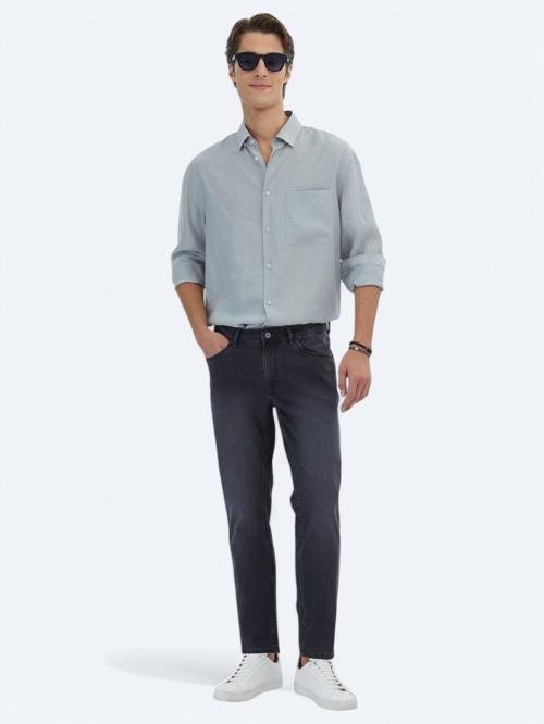 Antrasit Slim Fit Denim Pamuk Karışımlı Pantolon