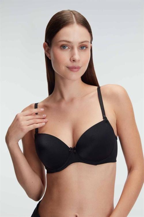 Arias Closet Balenli Desteksiz Dolgusuz Askıları Çıkabilen Günlük Klasik T-Shirt Sütyeni