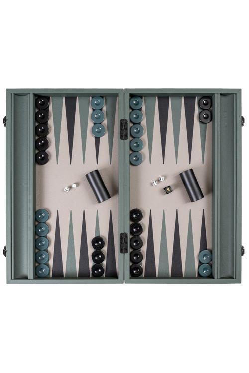 LÜKS DERİ TAVLA - ARMY GREEN