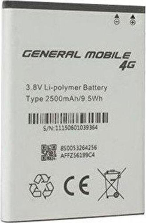 General Mobile Uyumlu Casecrown Android One Batarya Pil 2500mAh