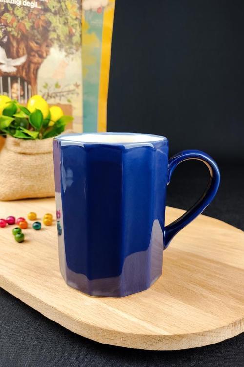 Octagon Porselen Kupa 250 Ml Mavi - TL4028186 C320.003