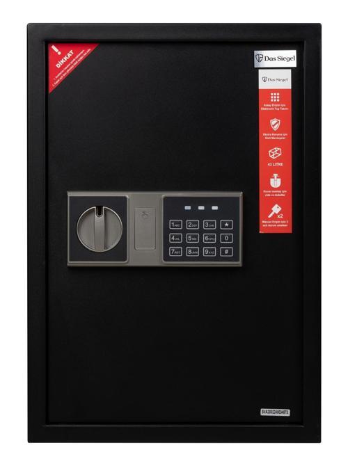 Çelik Elektronik Şifreli Ve 2 Anahtarlı Para Değerli Eşya Ofis Ev Otel Kasası - 50DSB