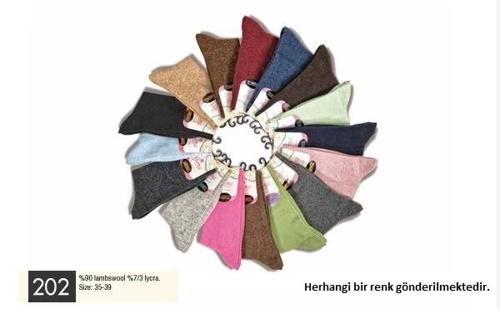 Kadın Düz Model Yün Soket Çorap