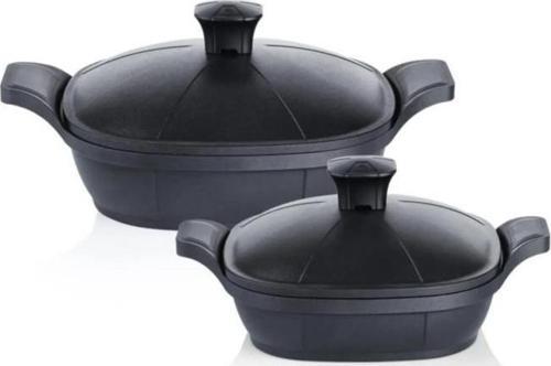 Felsen Yanmaz Yapışmaz Döküm 2Li Sahan Seti 18 + 22 Cm Siyah 1S2023-22007-SIY01