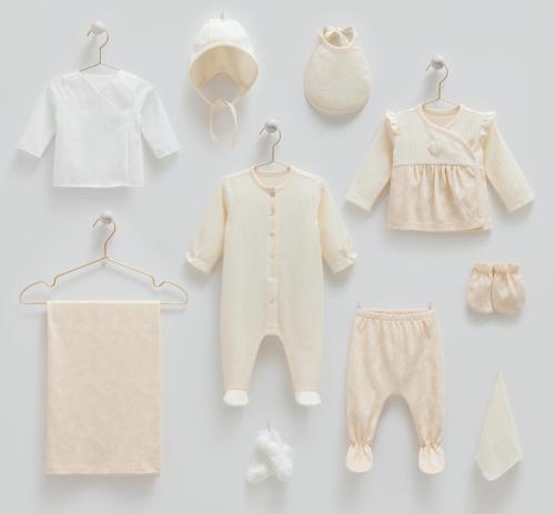 TINY LACE 10LU HASTANE ÇIKIŞI - CARAMELL  - ZK1911 - Bej - 0 - 3 Ay - ZK1911-Bej-0 - 3 Ay Bej