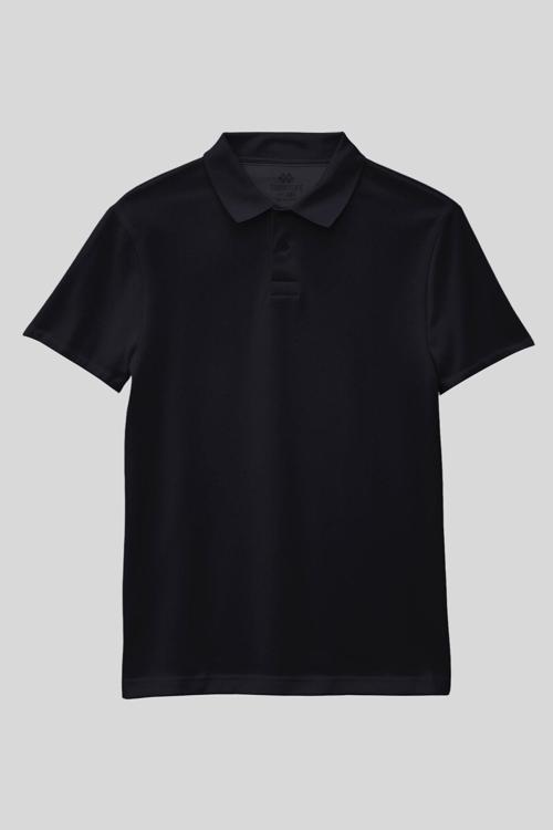 Lacivert Polo Yaka Standart Fit Basic Unisex T-Shirt - 11330