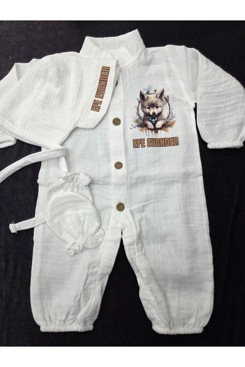 Kurt Temali Muslin İsimli Tulum Seti