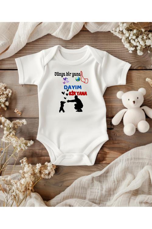 Dayı Yazılı İsimli Zıbın Bebek Zıbın Bebek Giyim Yenidoğan Hediye