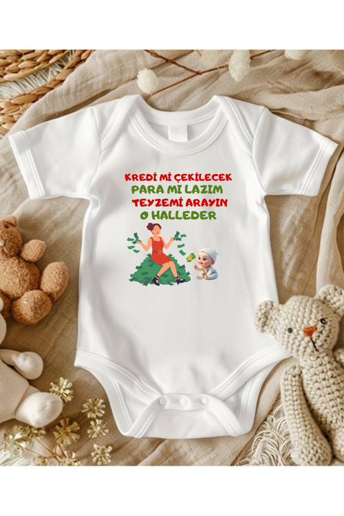 Teyze Yazılı İsimli Zıbın Bebek Zıbın Bebek Giyim Yenidoğan Hediye