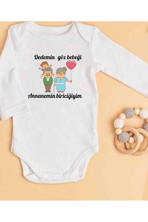 Annaneye Hediye İsimli Zıbın Annane Oluyorsun Yazılı Bebek