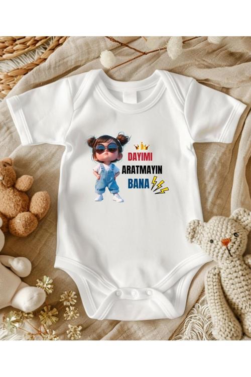 Dayı Yazılı İsimli Zıbın Bebek Zıbın Bebek Giyim Yenidoğan Hediye