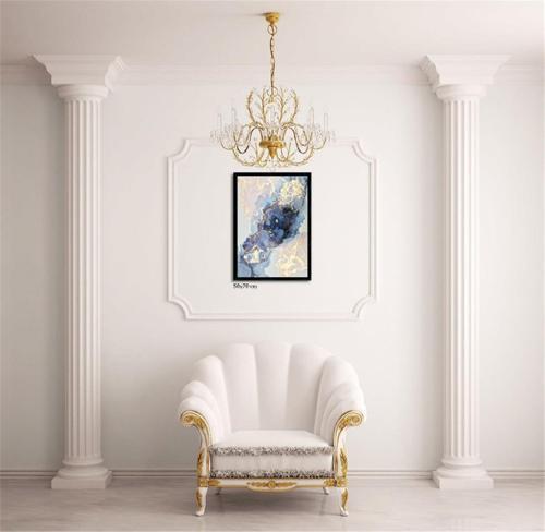 Çerçeveli Doku Efektli Tablo 50x70 cm