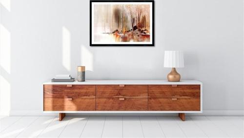 Çerçeveli Doku Efektli Tablo 70x50 cm